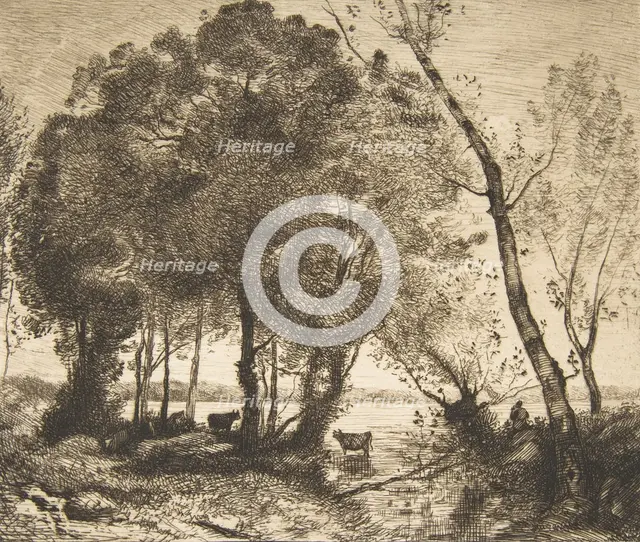 Le Lac, 1861. Creator: Felix Bracquemond.