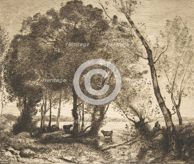 Le Lac, 1861. Creator: Felix Bracquemond.