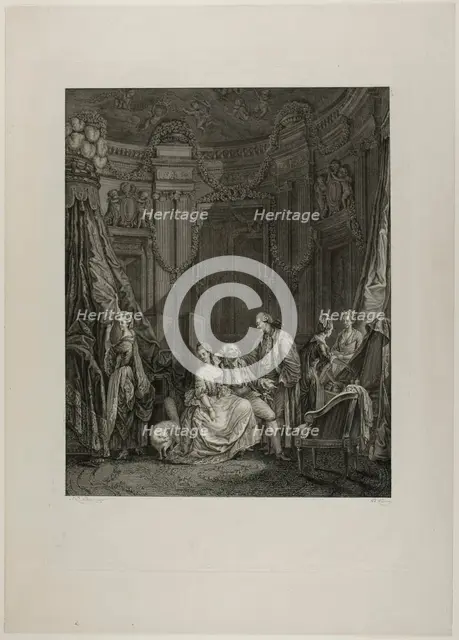 Le Lever de la Mariée, 1781. Creator: Philippe Triere.
