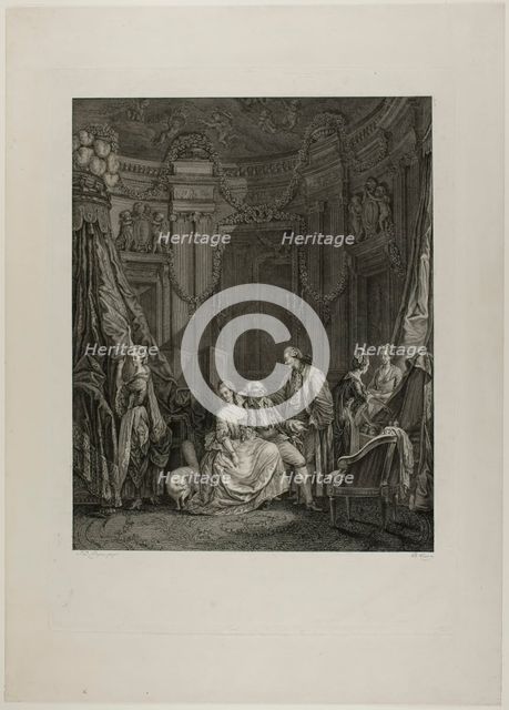 Le Lever de la Mariée, 1781. Creator: Philippe Triere.
