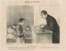 Le leçon d'histoire, 19th century. Creator: Honore Daumier