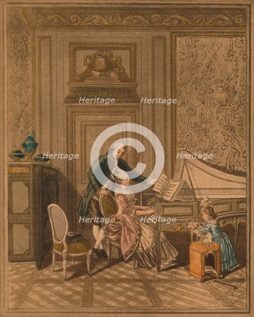 'Le Lecon de Clavecin'. Creator: Massard.
