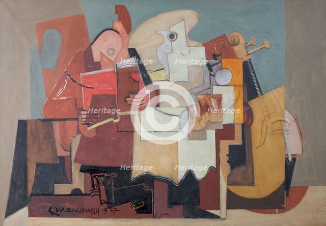 Le Lecteur, 1937. Creator: Louis Marcoussis.