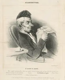 Le lecture du journal, 19th century. Creator: Honore Daumier
