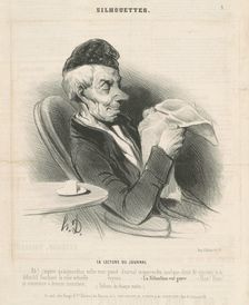 Le lecture du journal, 19th century. Creator: Honore Daumier
