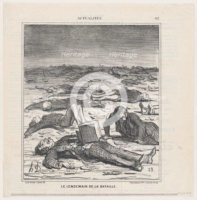 Le lendemain de la bataille, 1869.  Creator: Honore Daumier.