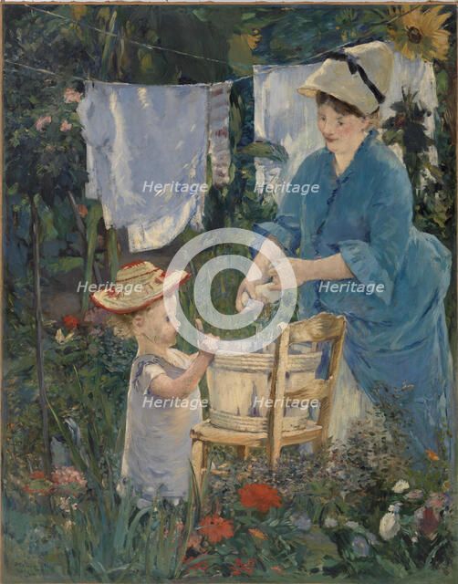Le Linge (The Laundry), 1875. Creator: Manet, Édouard (1832-1883).