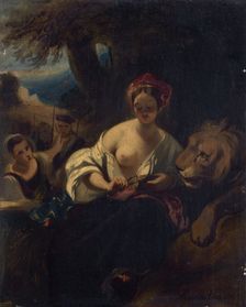 Le lion amoureux, c.1836. Creator: Camille Joseph Etienne Roqueplan
