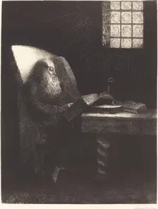 Le Liseur (The reader), 1892. Creator: Odilon Redon