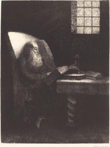Le Liseur (The reader), 1892. Creator: Odilon Redon