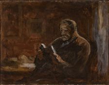 Le Liseur (The Reader), c1868. Creator: Honore Daumier