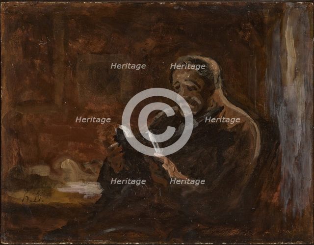 Le Liseur (The Reader), c1868. Creator: Honore Daumier.