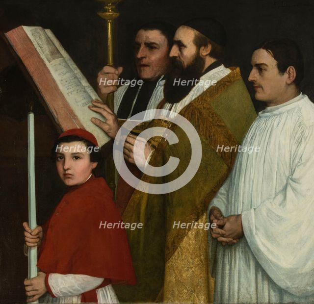 Le lutrin, 1865. Creator: Alphonse Legros.