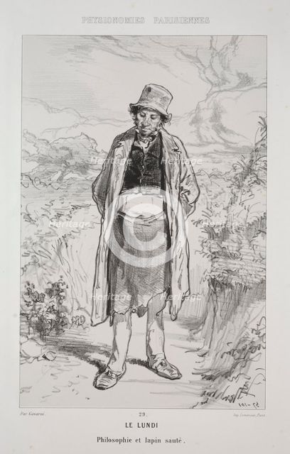Le Lundi. Creator: Paul Gavarni (French, 1804-1866).