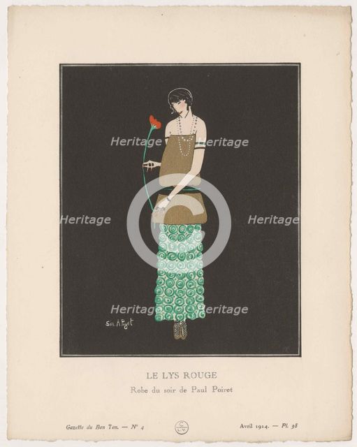 Le Lys rouge. From Gazette du Bon Ton, 1914.