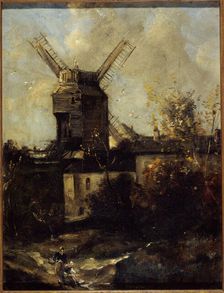 Le moulin de la Galette, à Montmartre, 1861. Creator: Antoine Vollon
