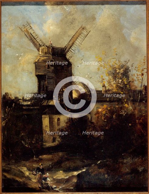 Le moulin de la Galette, à Montmartre, 1861. Creator: Antoine Vollon.