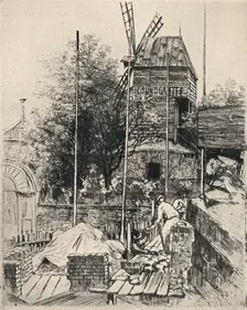 Le Moulin de la Galette, Montmartre 1915. Artist: Eugene Delatre