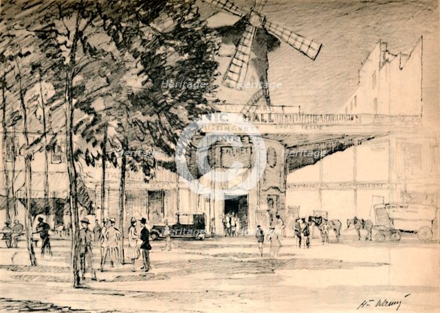 'Le Moulin Rouge Dead indeed is Pierrot's candle.', c1927, (1927). Artist: Henry Franks Waring.