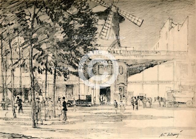 'Le Moulin Rouge Dead indeed is Pierrot's candle.', c1927, (1927). Artist: Henry Franks Waring.