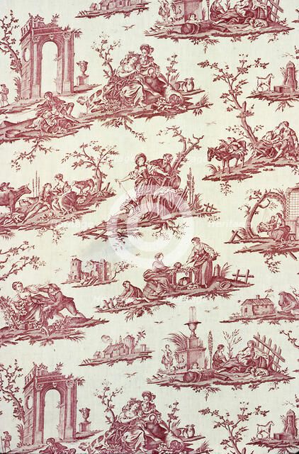 Le Mouton Chéri (Furnishing Fabric), Nantes, c. 1785. Creator: Petitpierre Frères & Cie.