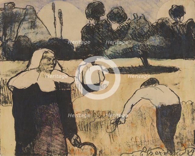 Le moissonneur (The Harvester), 1889. Creator: Emile Bernard.
