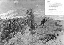 'Le moment n'est plus de regarder en arriere; En avant a la baionette ! 1914. Creator: Georges Bertin Scott