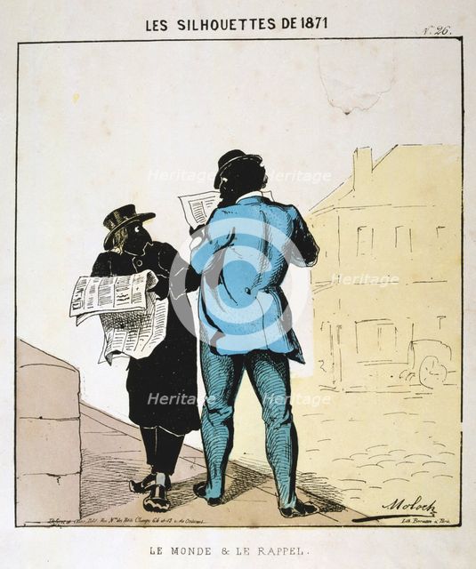 'Le Monde et le Rappel', 1871. Artist: Moloch