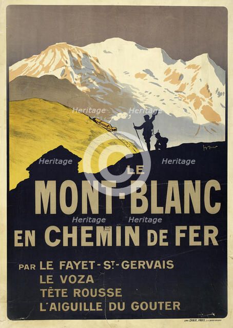 Le Mont Blanc en chemin de fer, 1911. Creator: Meunier, Henri Georges (1873-1922).