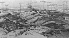 Le Mort-Homme ( 9 avril 1916); et le panarama qui s'etend de Montfaucon a la rive gauche..., 1916. Creator: Unknown