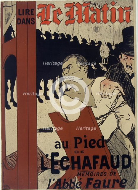 Le Matin: At the Foot of the Scaffold, 1893. Artist: Toulouse-Lautrec, Henri, de (1864-1901)