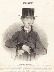 Le Malade Imaginaire, 1841. Creator: Honore Daumier
