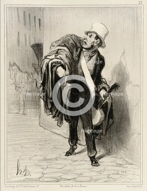 Le Marchand d'habits, 1842. Creator: Honore Daumier.