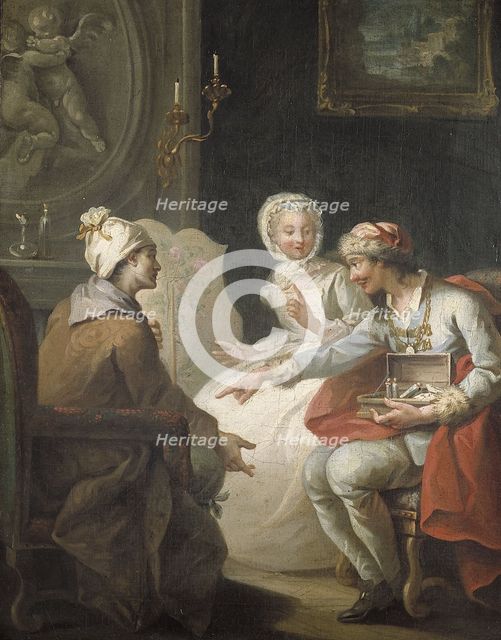 Le Marchand d'orviétan ou l'opérateur Barri, c.1743. Creator: Etienne Jeaurat.