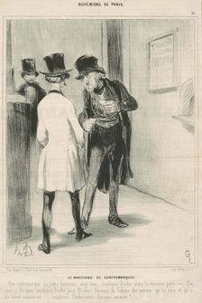 Le marchand de contremarques, 19th century. Creator: Honore Daumier