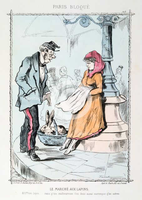 'Le Marche aux Lapins', 1870-1871. Artist: Anon