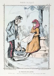 Le Marche aux Lapins 1870-1871. Artist: Anon