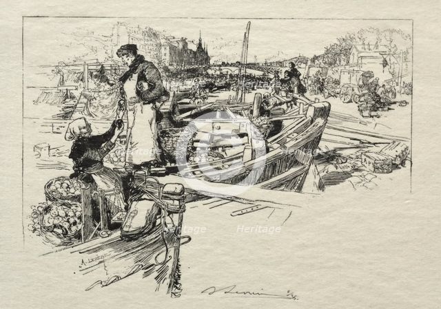 Le Marché aux Pommes, No. 1. Creator: Auguste Louis Lepère (French, 1849-1918).