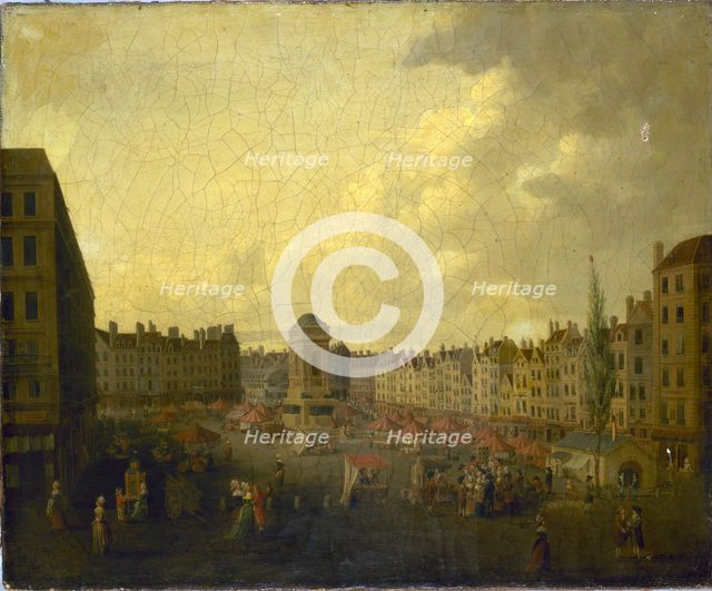 Le marché des Innocents, vers 1791, c1791. Creator: Pierre-Joseph Lafontaine.