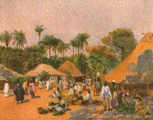 'Le marche indigene de Konakry. D'apres le tableau de Laurent Gsell; L'Ouest Africain 1914. Creator: Unknown