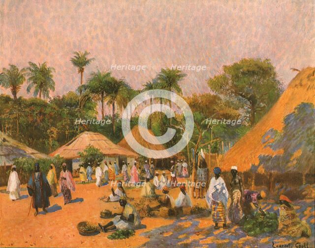 ''Le marche indigene de Konakry. D'apres le tableau de Laurent Gsell; L'Ouest Africain', 1914. Creator: Unknown.