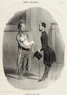 Le Mari du bas-bleu..., 1842. Creator: Honore Daumier