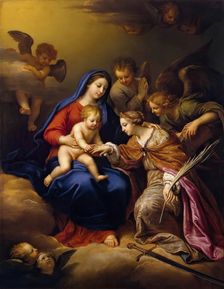Le Mariage mystique de sainte Catherine (Mystic Marriage of St Catherine), 1669. Creator: Pierre Mignard