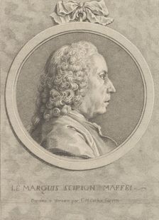 Le Marque Scipion Maffei, 1750., 1750. Creator: Pariset