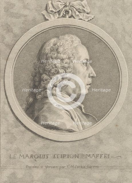 Le Marque Scipion Maffei, 1750., 1750. Creator: Pariset.