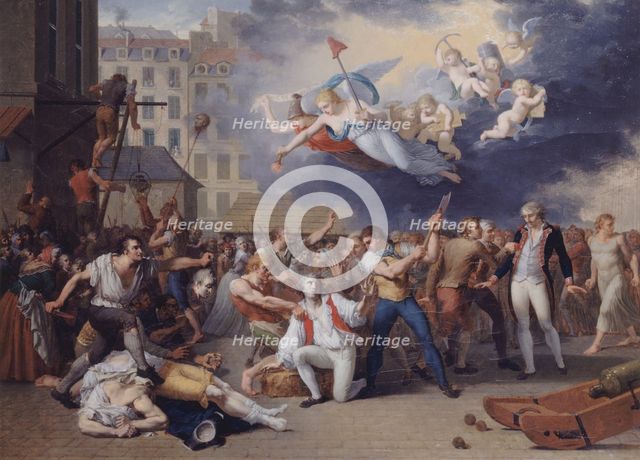 Le marquis de Pelleport (1754-1807) tente, en vain, de sauver le major de la Bastille...juillet 1789 Creator: Charles Thevenin.