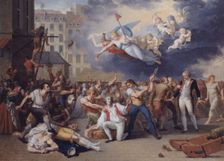 Le marquis de Pelleport (1754-1807) tente, en vain, de sauver le major de la Bastille...juillet 1789 Creator: Charles Thevenin
