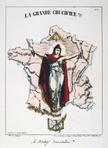 Le Martyr Immortalise! allegory of Republican France, 1871. Artist: E Courtaux