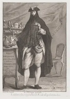 Le Masque au caffé (The Masked Man Taking Coffee), 1775. Creator: Giovanni David