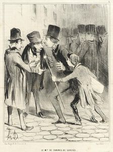 Le Md de chaines de suretés, 1840. Creator: Honore Daumier